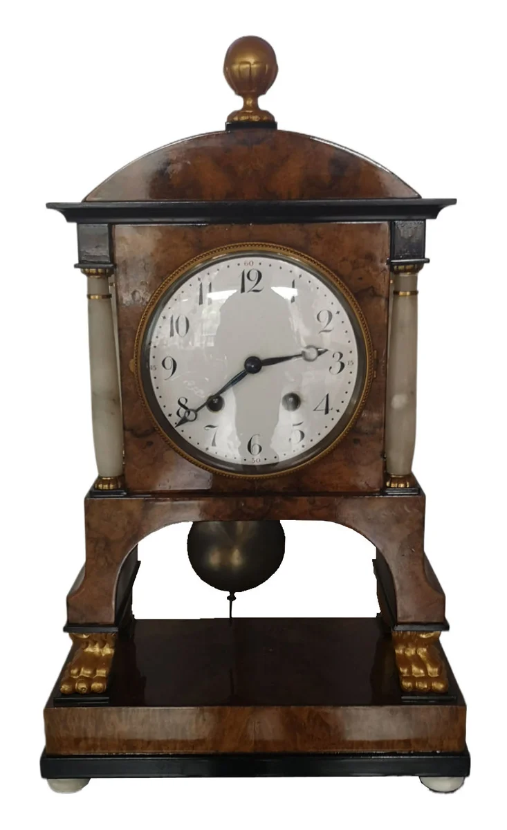 Prächtige Portaluhr mit Alabastersäulen von Lorenz Furtwängler & Sohn, 1880er Jahre