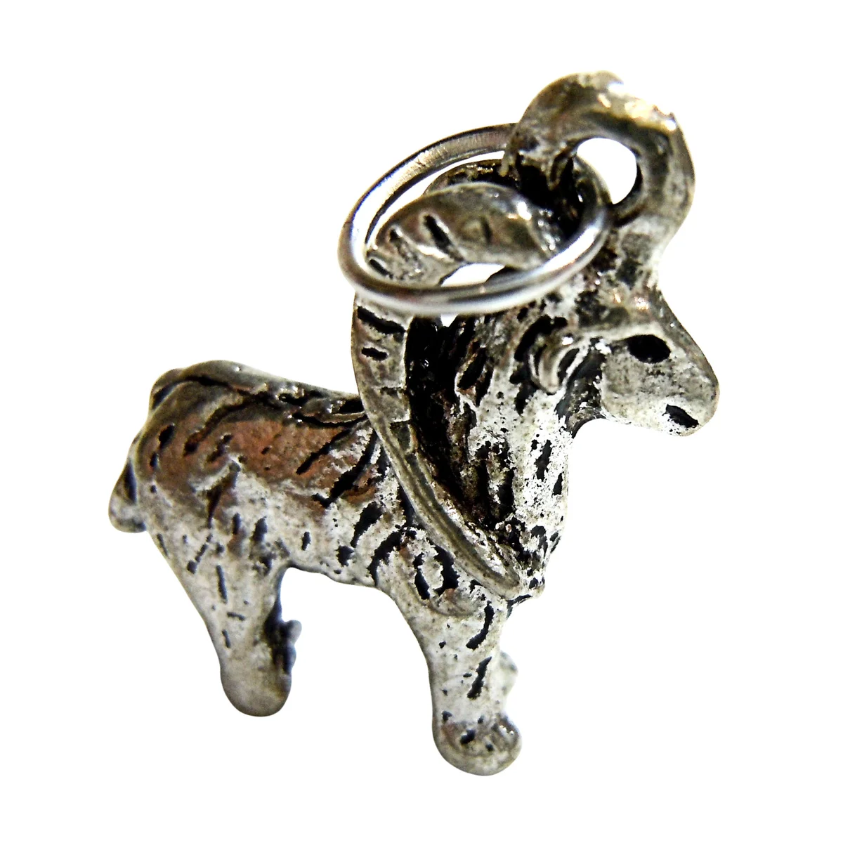 Silberner Bock Anhänger  – Widder & Geißbock Motiv in 3D-Optik