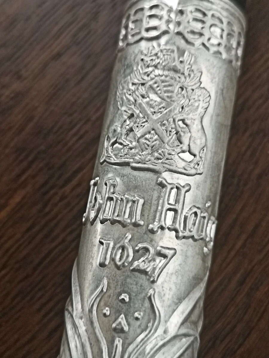 Selterner Dimple-Gehstock mit 925er Silber & Schraubknauf – Schottland, 20. Jh.