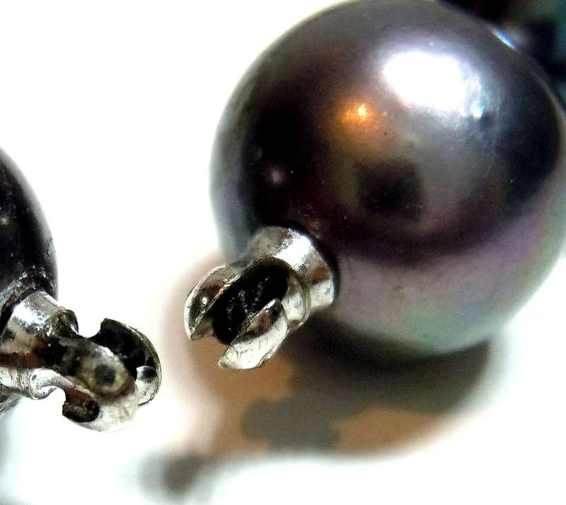 Wechselschließensystem Collier Tahitiperle schwarz 10 mm