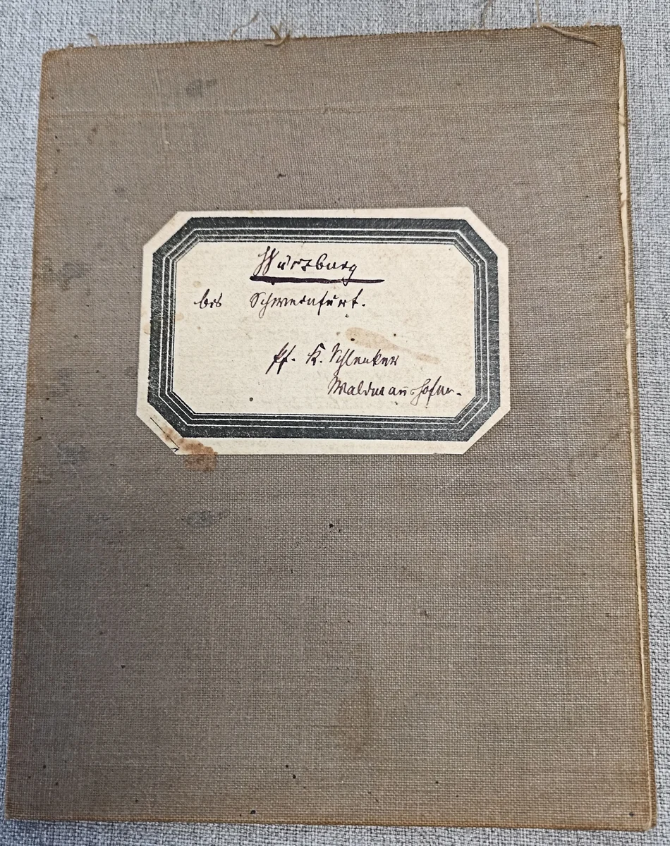 Antike Landkarte Faltkarte auf Leinen - Würzburg - 1886 bayr. Generalstabskarte