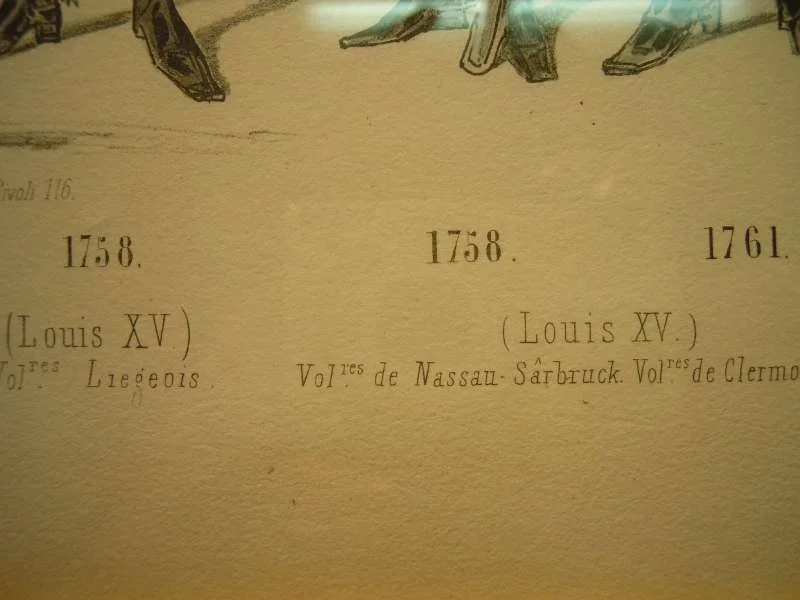 Chromo Lithografie von Charles Vernier - Volontaires um 1850