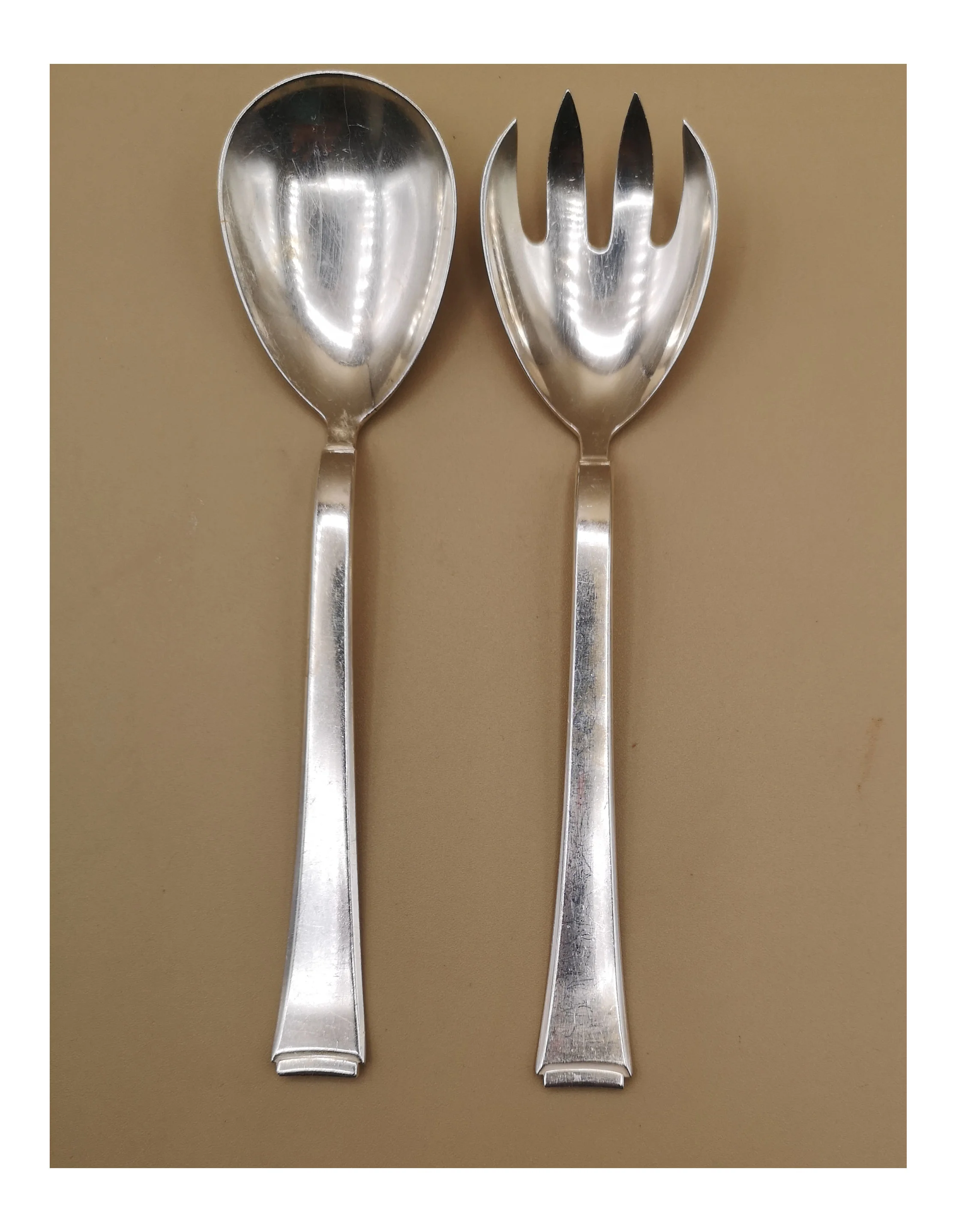 WMF Vorlagen Besteck Teile Dekor 2500 Bauhaus Kurt Mayer Salatbesteck 2tlg. Länge 19,5 cm 1