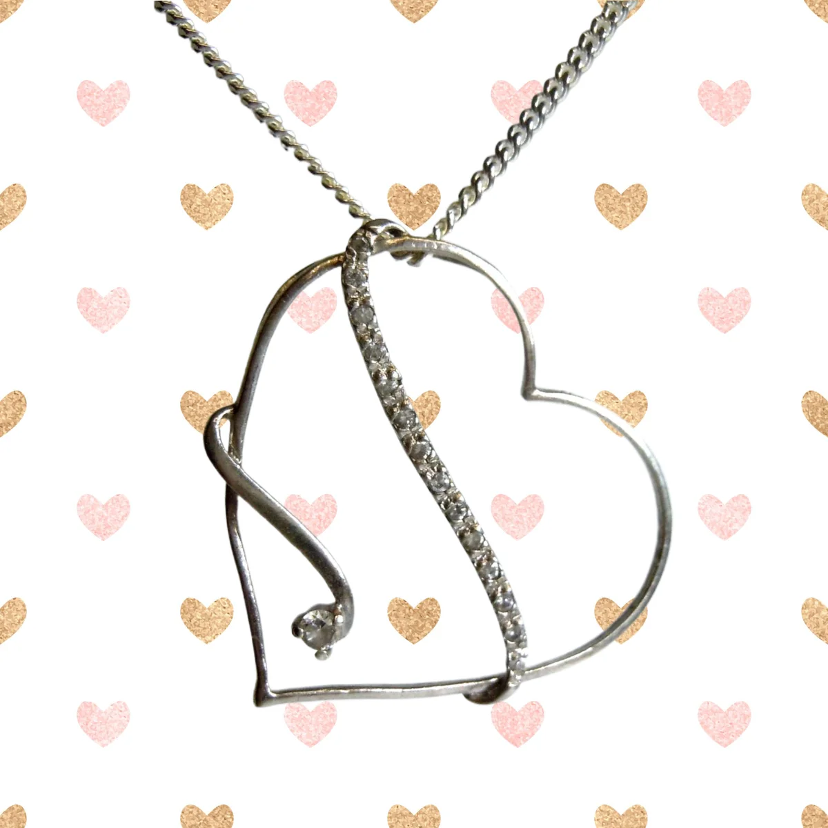 Silberherz mit Kristallbesatz Dezent & Edel Designer Schmuck