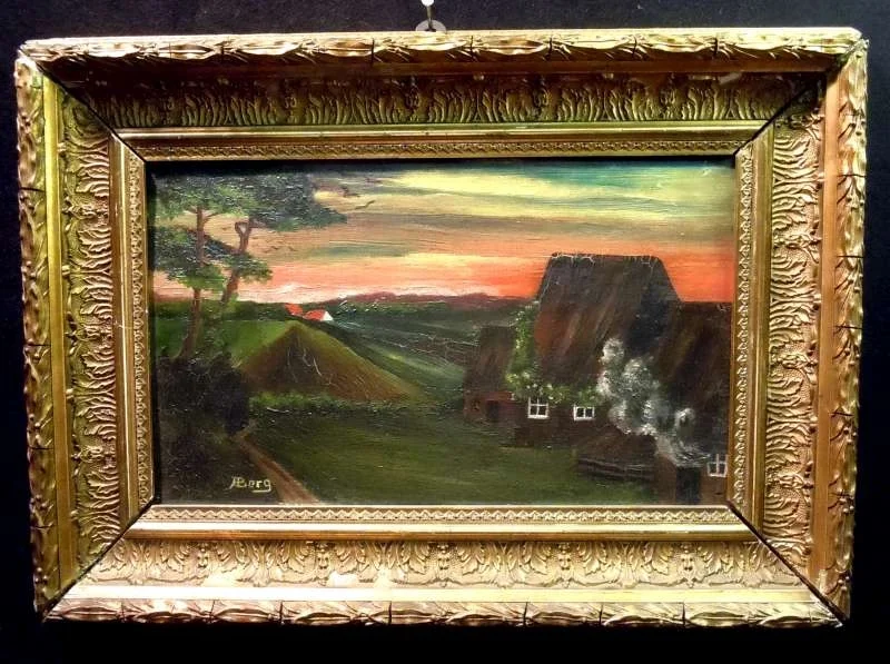 Ã–lgemälde August Julius Berg - Schweden um 1840/50