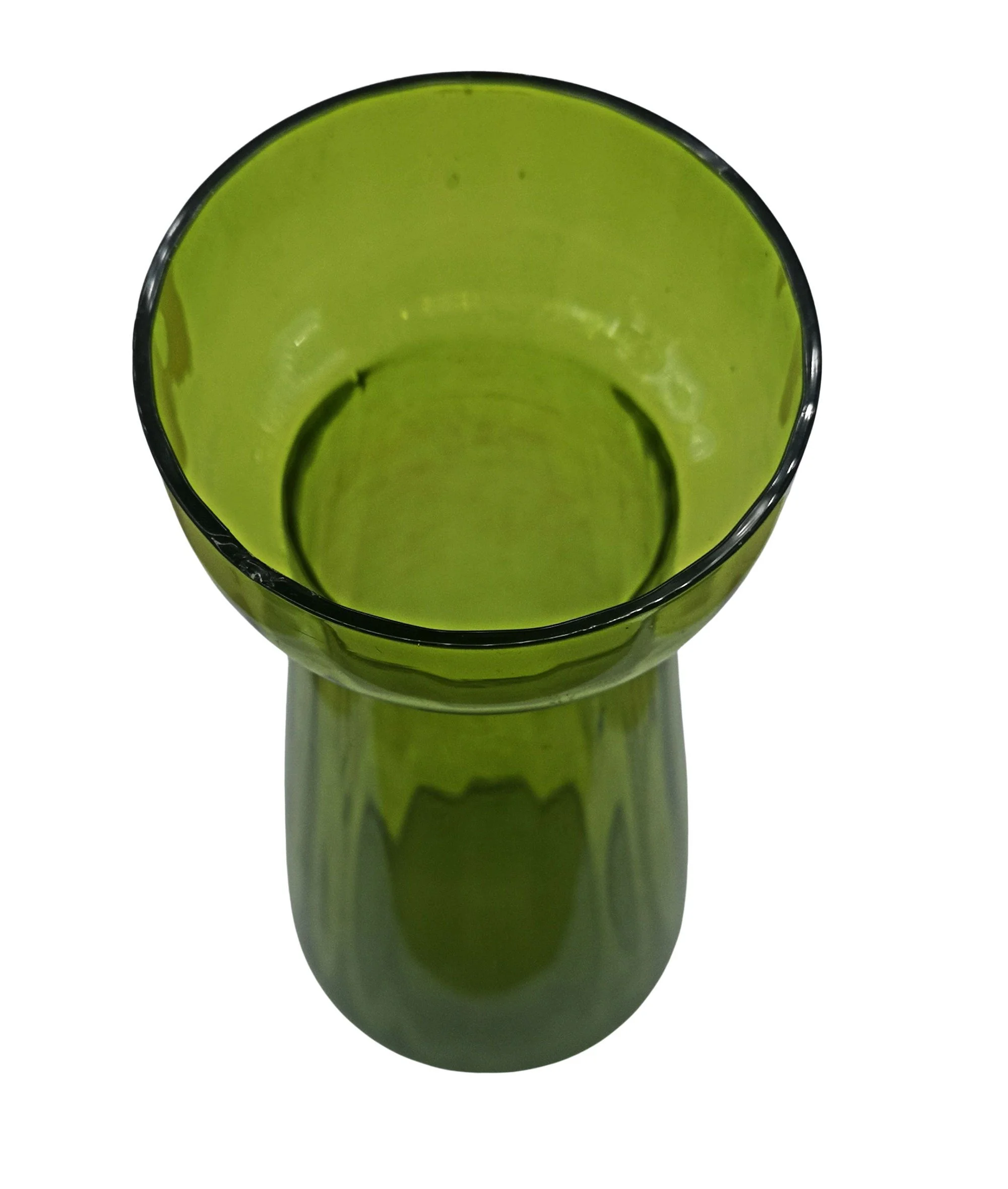 AR DECO mundgeblasene Hyazinth Vase 1900–1920 – 18–20 cm hoch – Antikes Original in klassischer Sanduhr-Form 1 Smaragdgrün - Höhe 21 cm 2