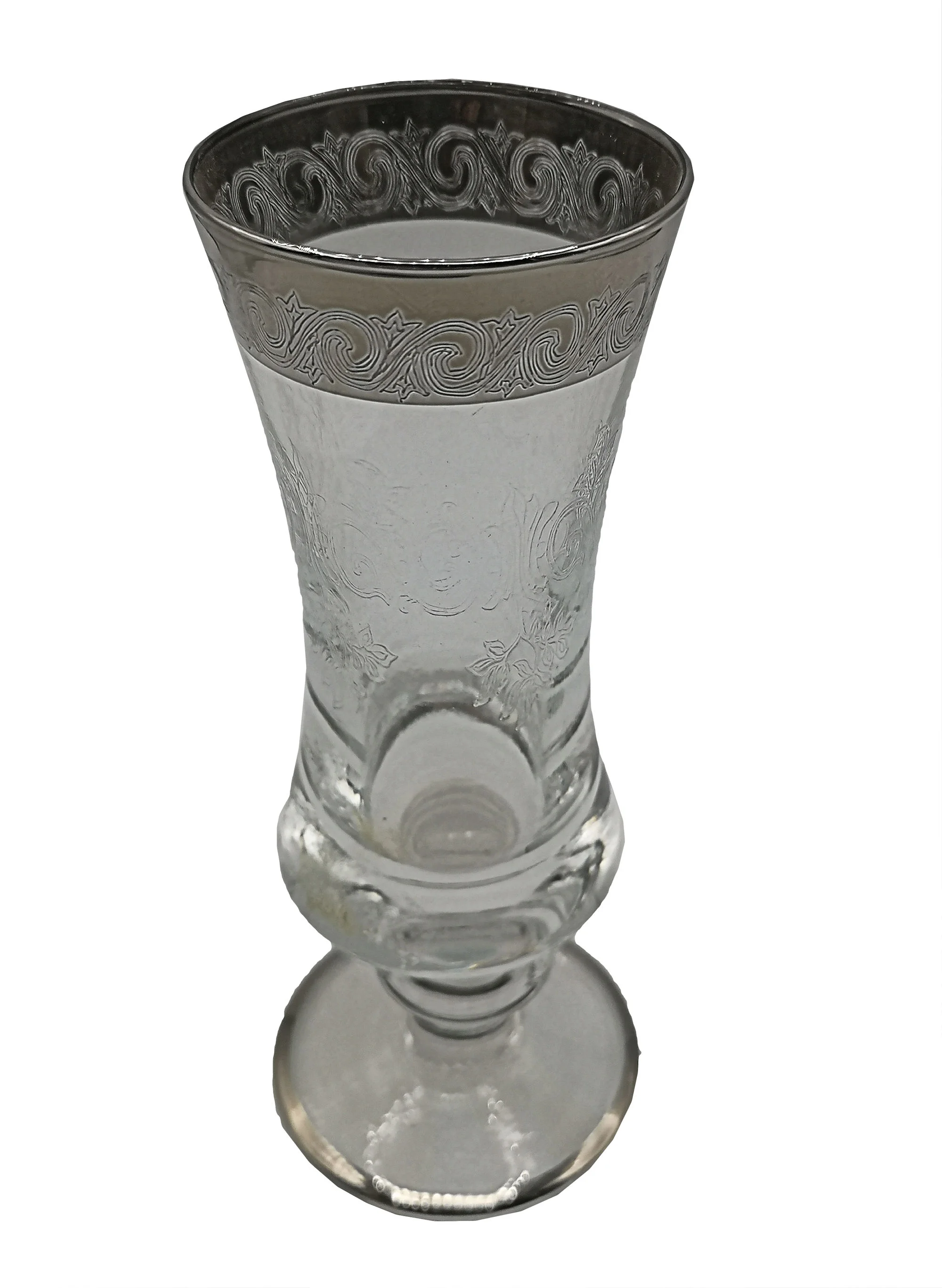 Glamouröse Murano Medici Platinrandgläser Sekt / Champagner / Flöte 1