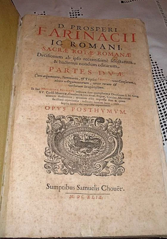 Original Römische ROTA 1649 – Katholischer Kirchen- & Juristen-Schatz aus dem Vatikan