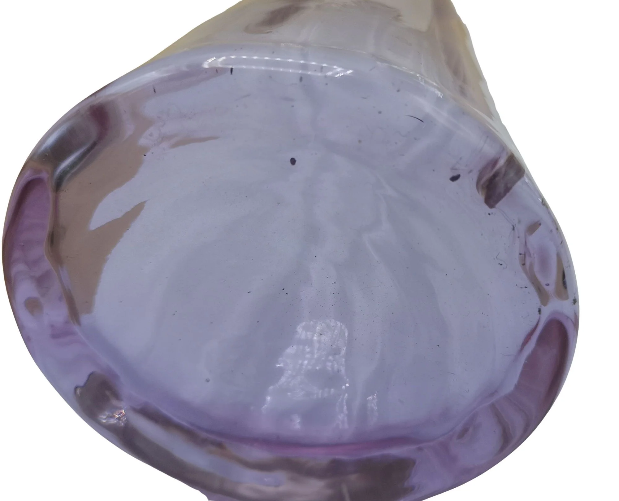 AR DECO mundgeblasene Hyazinth Vase 1900–1920 – 18–20 cm hoch – Antikes Original in klassischer Sanduhr-Form 2 Amethyst (Lila) Höhe 19,5 cm 2