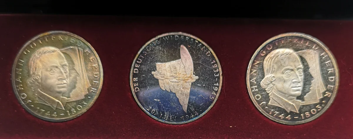 3er Set von 10 DM Gedenkmünzen 1994 in Box