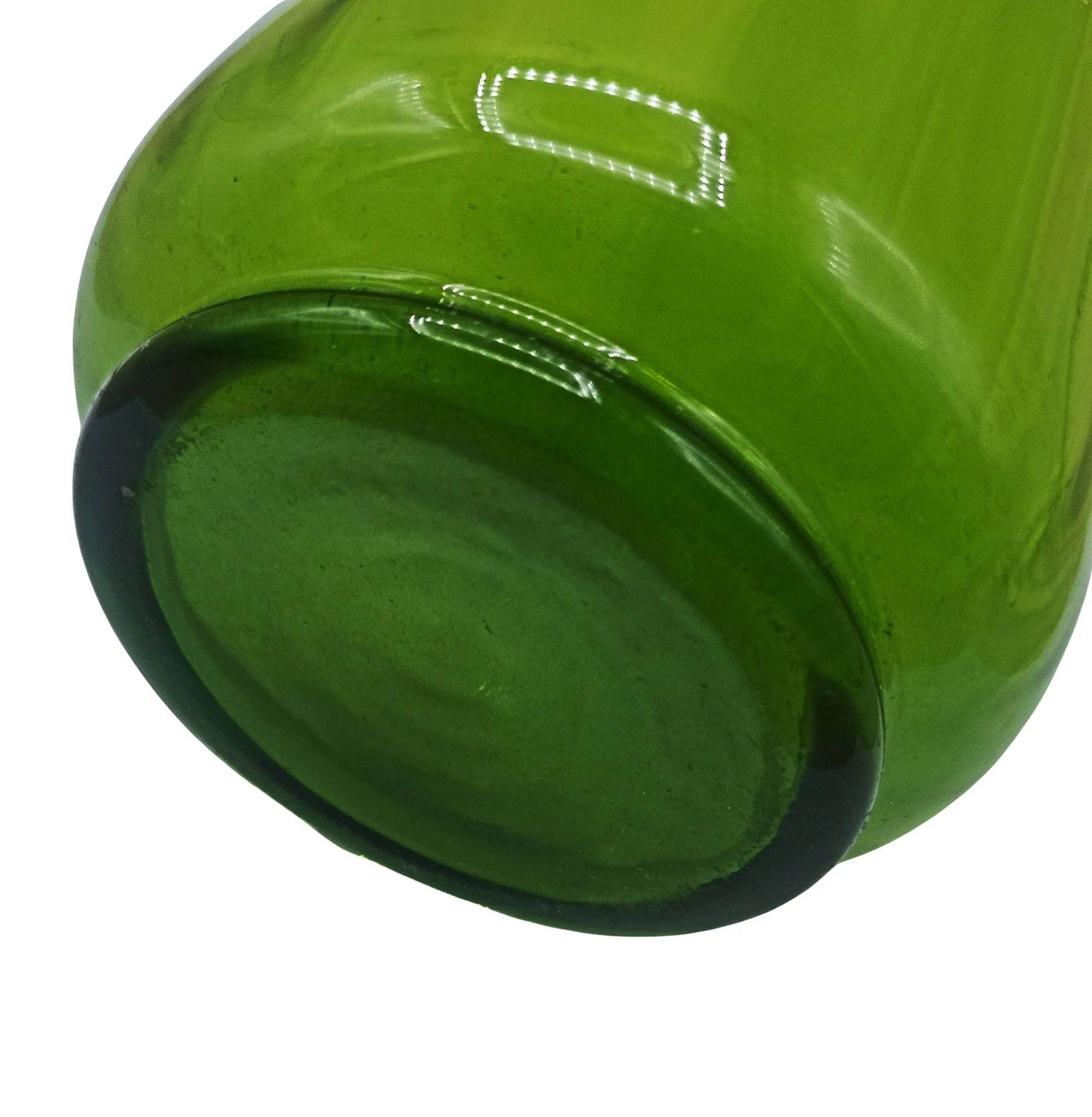AR DECO mundgeblasene Hyazinth Vase 1900–1920 – 18–20 cm hoch – Antikes Original in klassischer Sanduhr-Form 1 Smaragdgrün - Höhe 21 cm 1