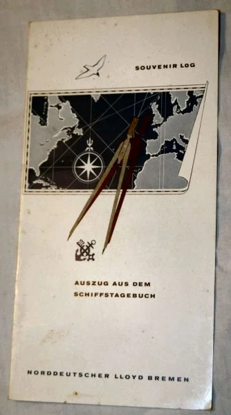 Souvenir-Log der TS Bremen von 1965