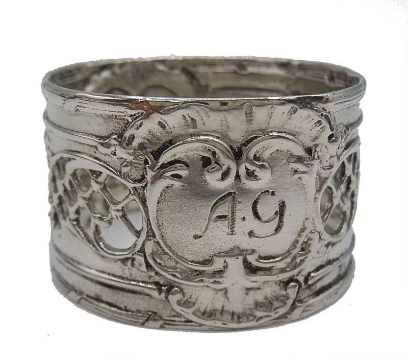 800 Silber Jugendstil Serviettenring Christoph Widmann sig. A+G