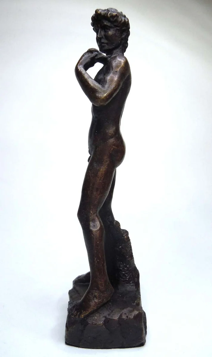 Bronzefigur „David“ von Michelangelo – Reproduktion der Renaissance-Skulptur (1501–1504)