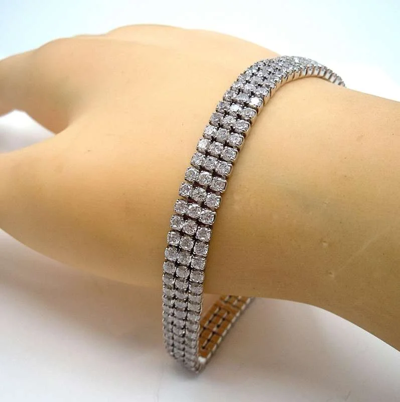Wunderschönes 925 Silber Tennisarmband mit 198 Zirkone – Rhodiniert & Verstellbar