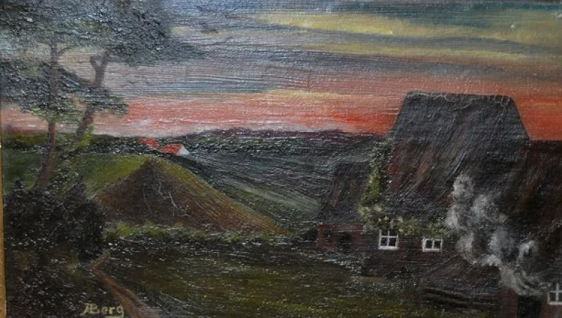 Ã–lgemälde August Julius Berg - Schweden um 1840/50