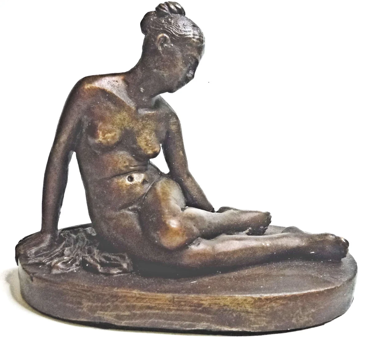 Bronze Akt - Nymphe mit Skorpion - nach Lorenzo Bartolini - Erotica