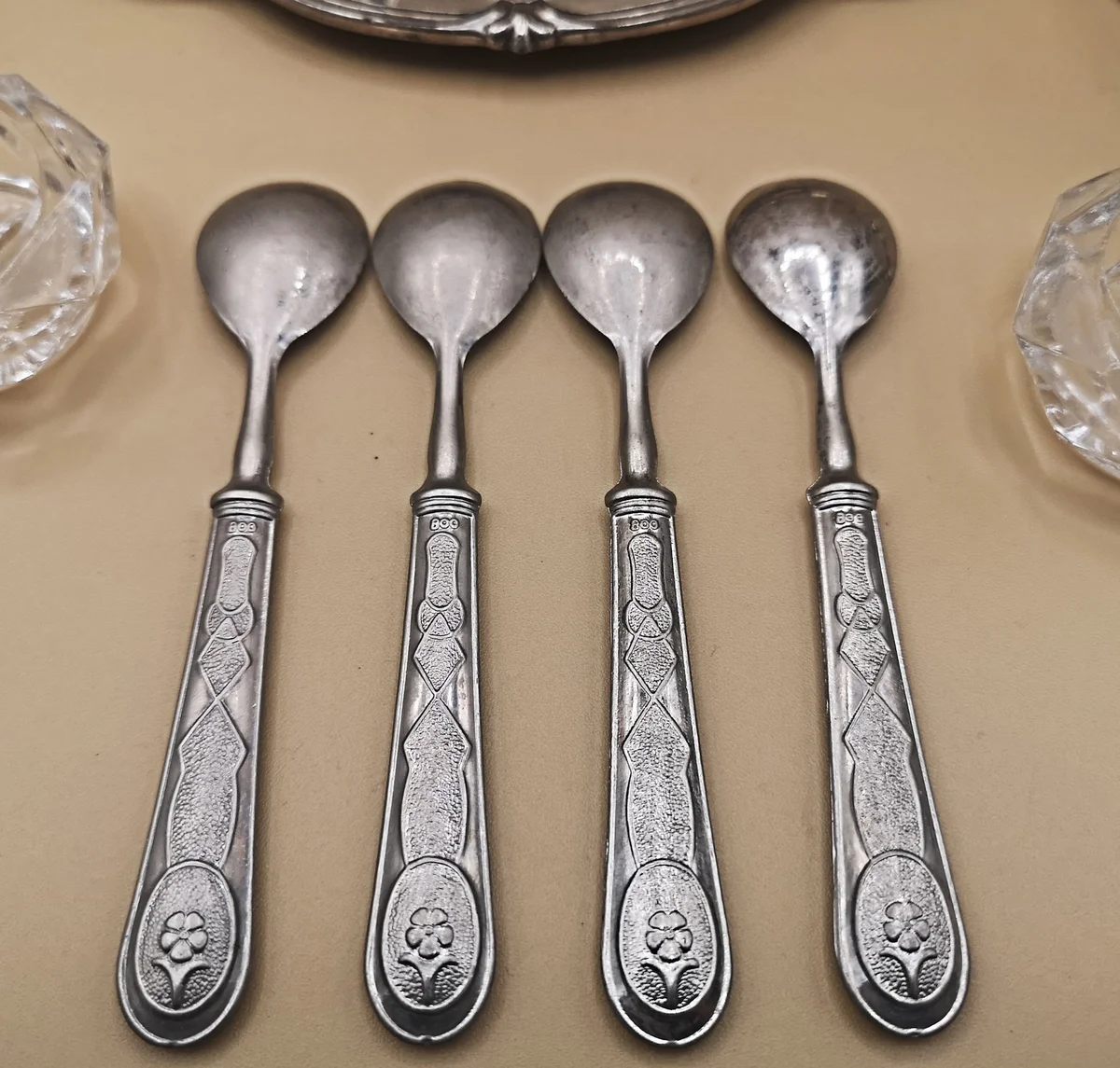 Antike Eier-Menage um 1910 – Heimendahl & Keller Hilden – versilbert, 800 Silber, 24 cm