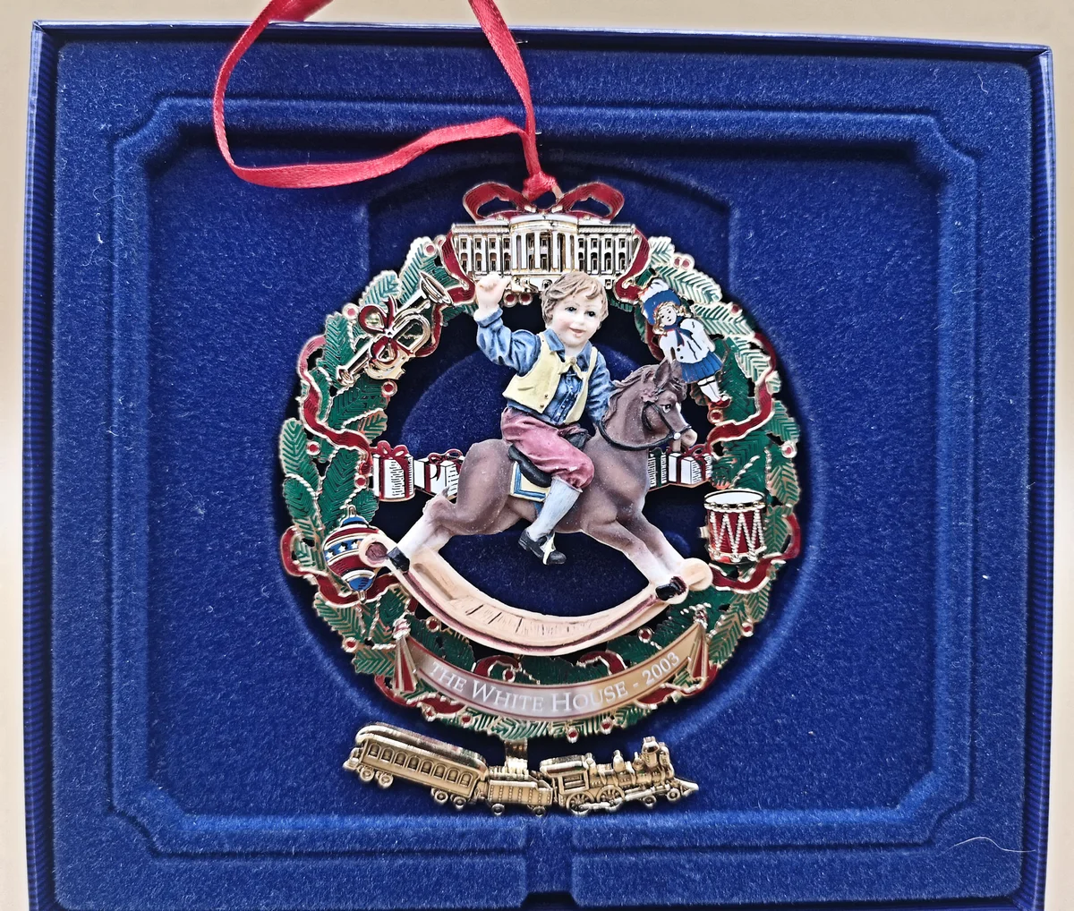 USA Weihnachtsschmuck Christbaumschmuck White House Christmas Ornament 2003
