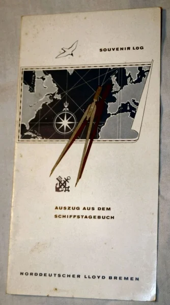 Souvenir-Log der TS Bremen von 1965