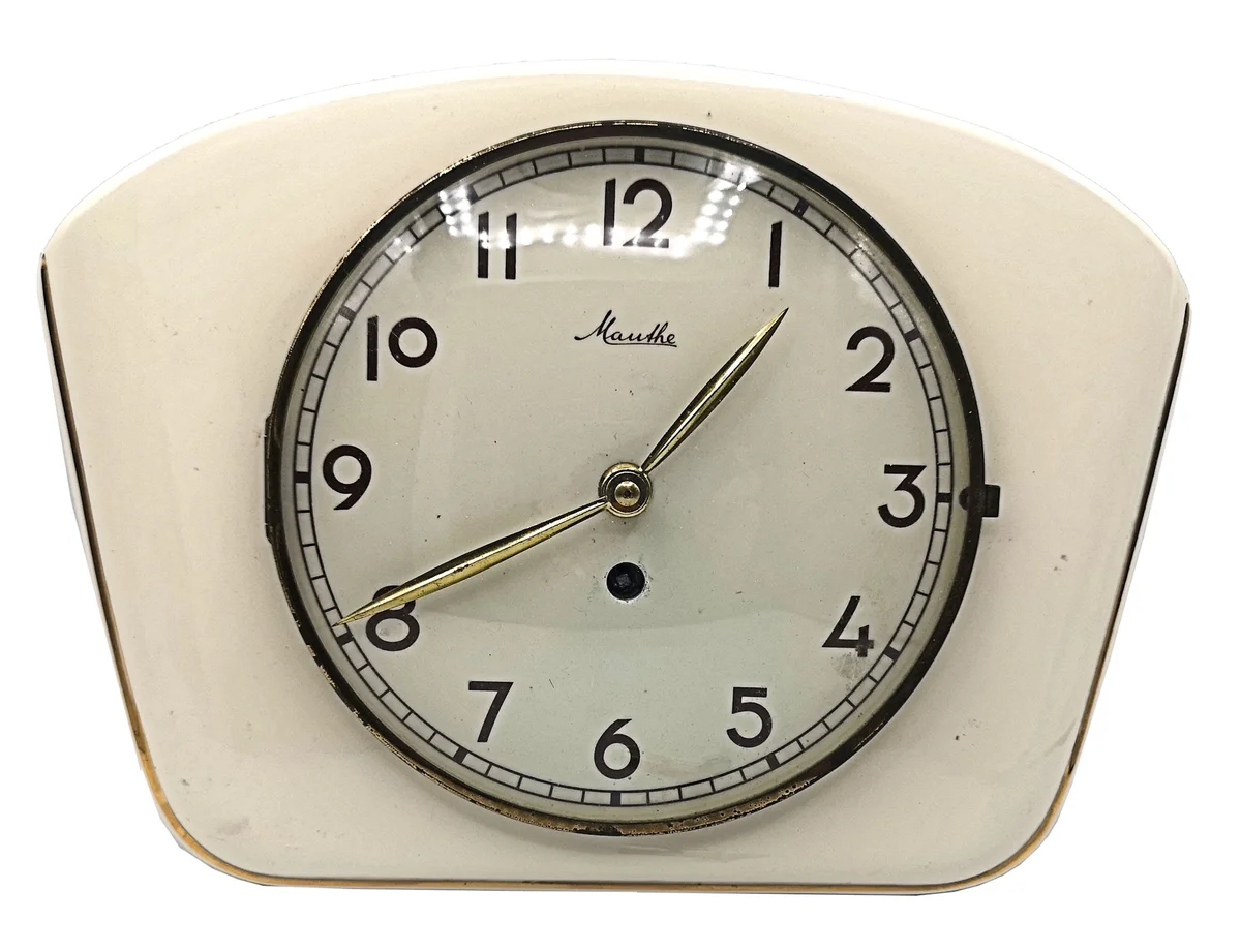 Maute Keramik Küchenuhr ca. 40er /  50er Jahre