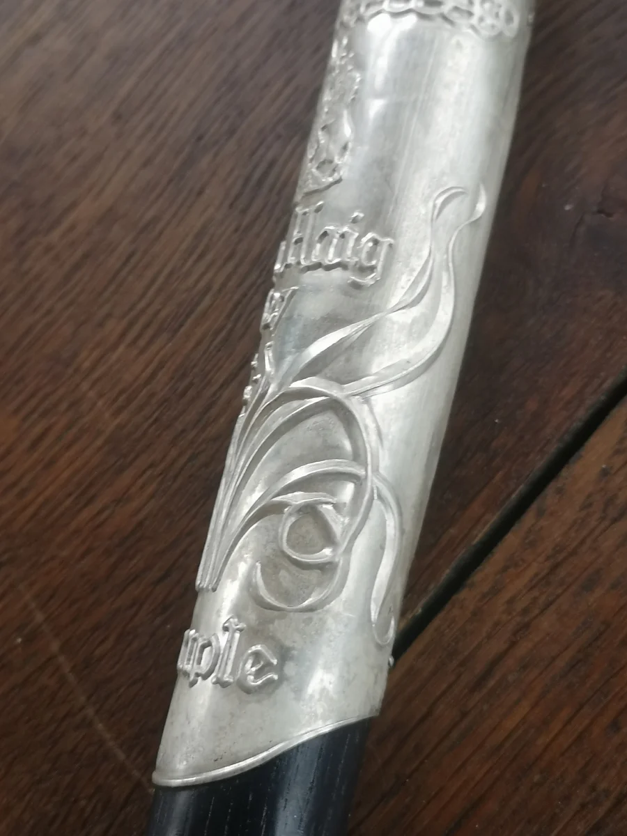 Selterner Dimple-Gehstock mit 925er Silber & Schraubknauf – Schottland, 20. Jh.