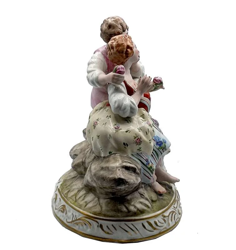 Porzellan Figurengruppe Rokoko Schäferstündchen - Carl Thieme in Potschappel