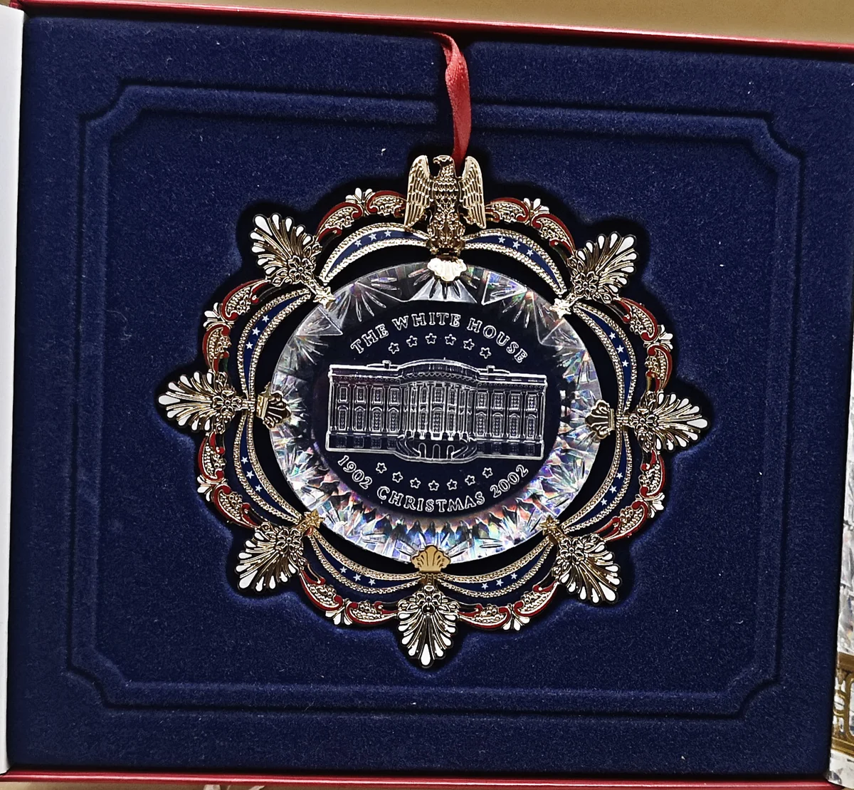 USA Weihnachtsschmuck Christbaumschmuck White House Christmas Ornament 2002