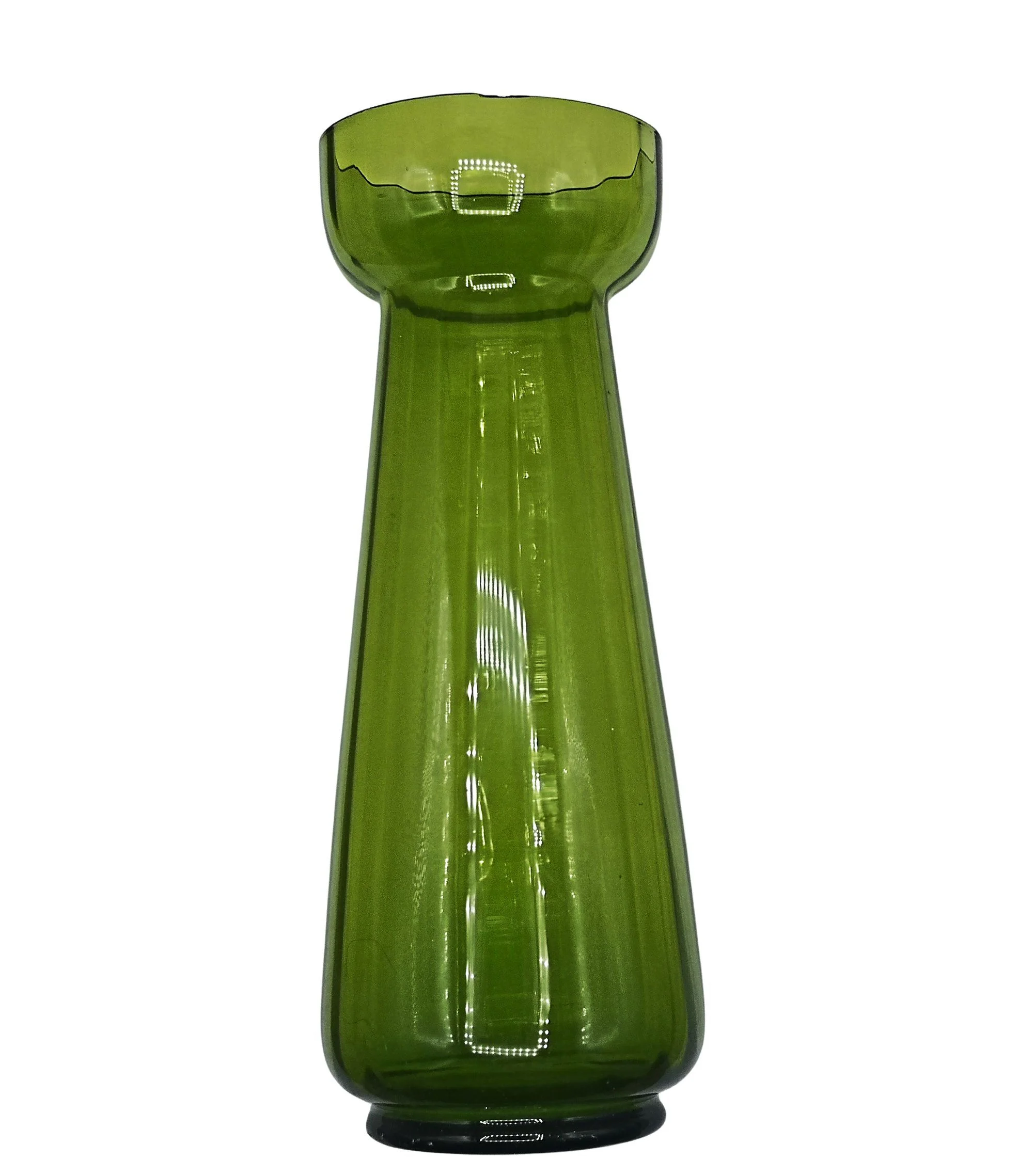 AR DECO mundgeblasene Hyazinth Vase 1900–1920 – 18–20 cm hoch – Antikes Original in klassischer Sanduhr-Form 1 Smaragdgrün - Höhe 21 cm 3