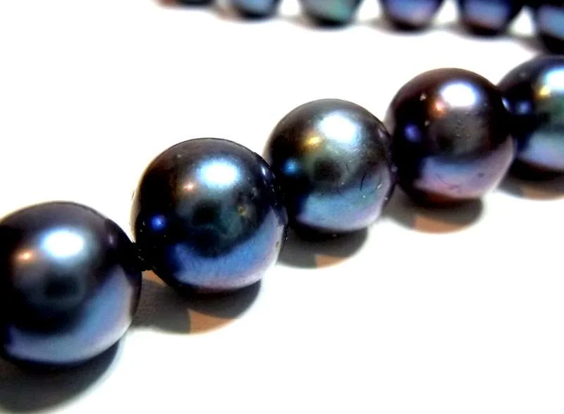 Wechselschließensystem Collier Tahitiperle schwarz 10 mm