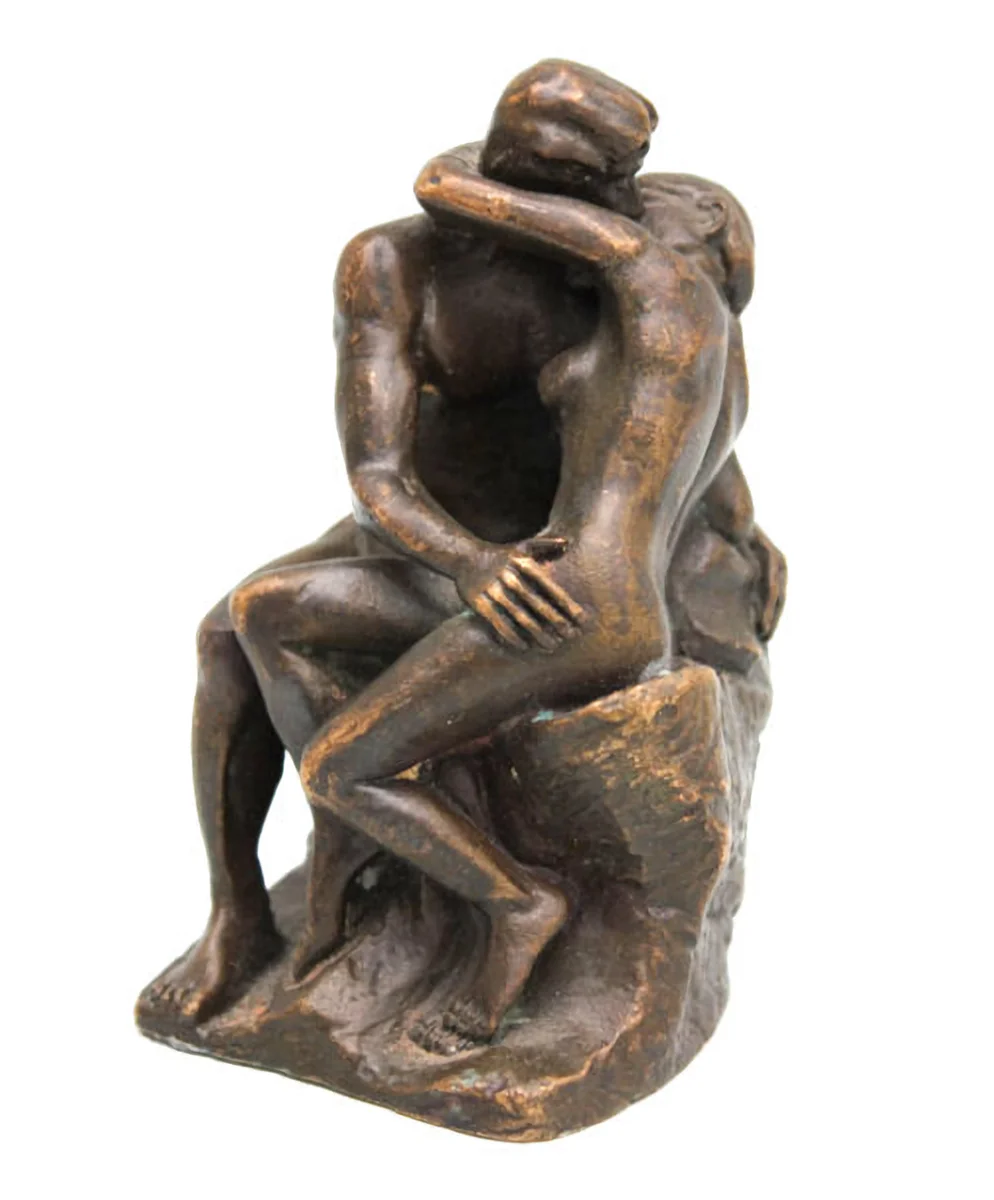 Bronzefigur „Der Kuss“ von Auguste Rodin – Reproduktion des berühmten Aktes von 1886