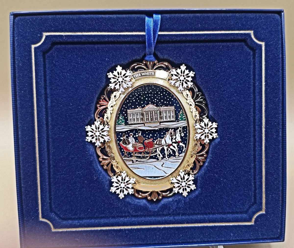 USA Weihnachtsschmuck Christbaumschmuck White House Christmas Ornament 2004