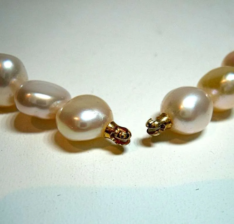 Wechselschließensystem Collier Barockperle weiß 2