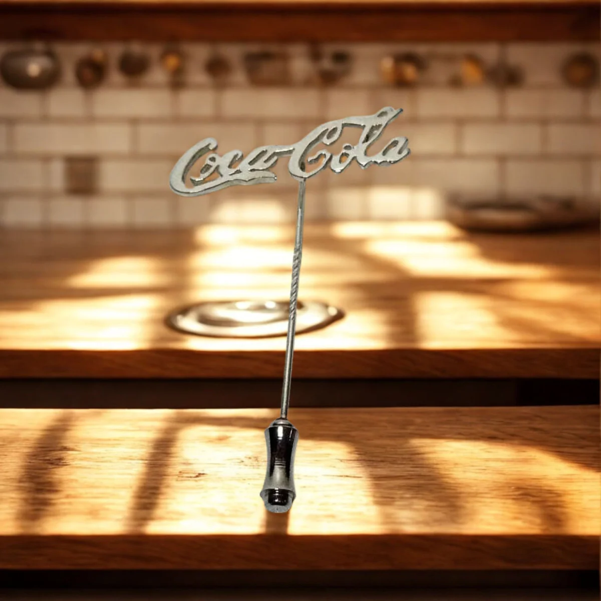 Seltene Coca-Cola Anstecknadel aus den 50er Jahren – 925 Silber Sammler-Rarität