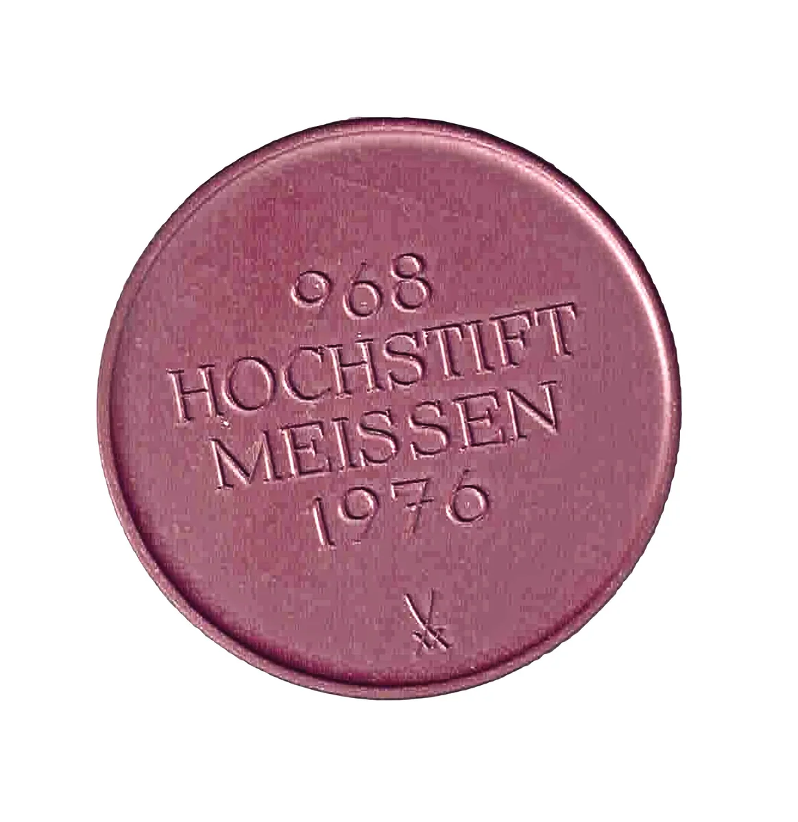Porzellan Siegel Bischof von Meissen 1976 Böttger Steinzeug