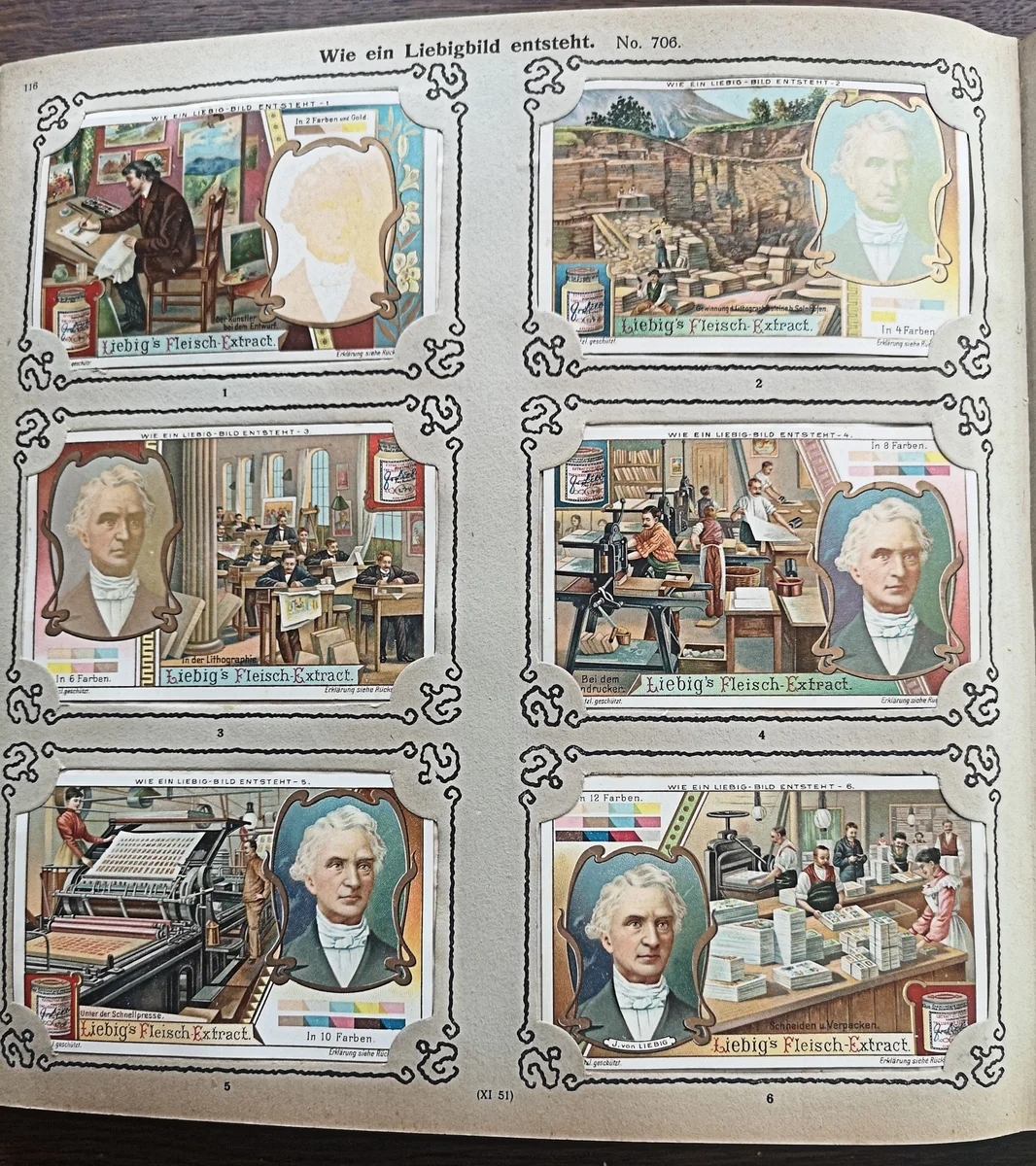 Liebig Sammelbilderalbum der Jahre 1904 - 1906 mit 630 Bilder