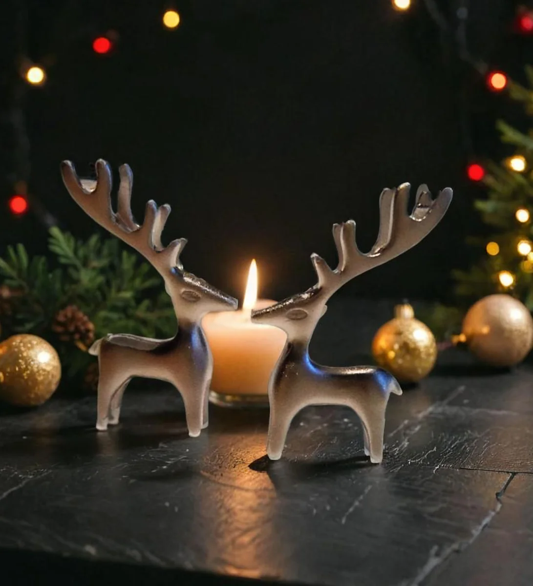Zauberhafte Raindeer Rentier Weihnachts Ohrstecker
