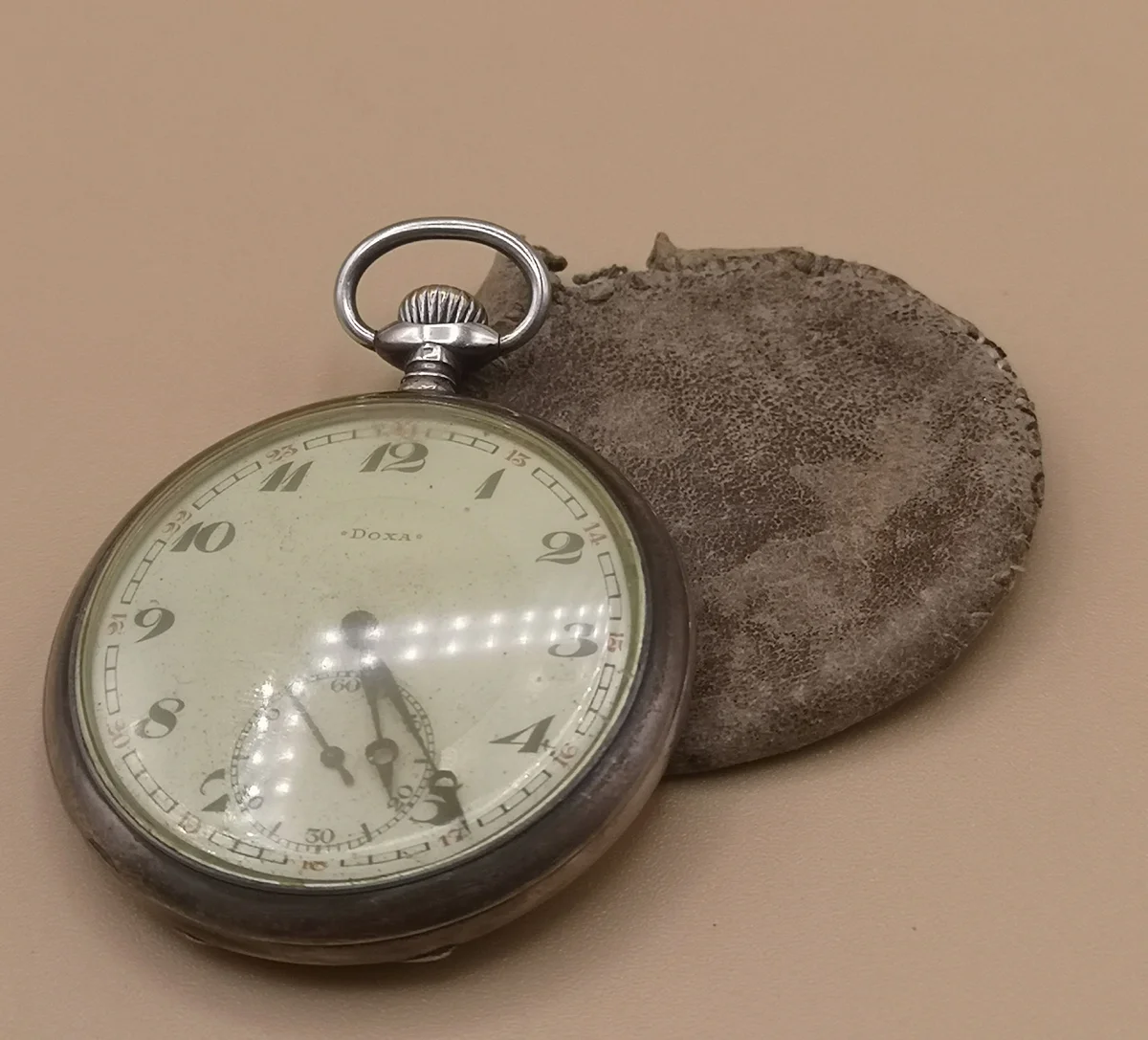 800 Silber Herren Taschenuhr Doxa Cal.19 ca.1920-1925