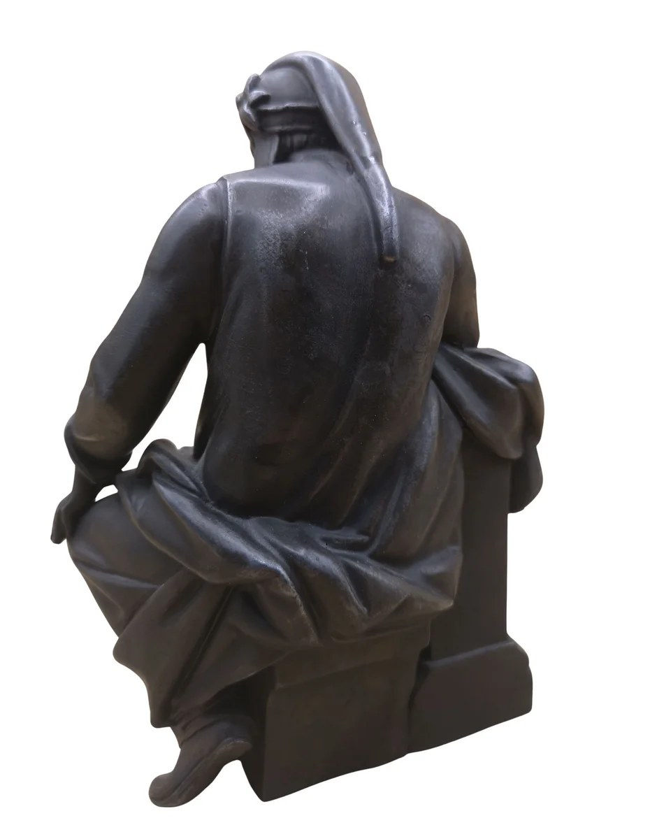 Antike Skulptur „Der nachdenkliche Dante“ nach Jerónimo Suñol – Zinkguss ca. 21 cm