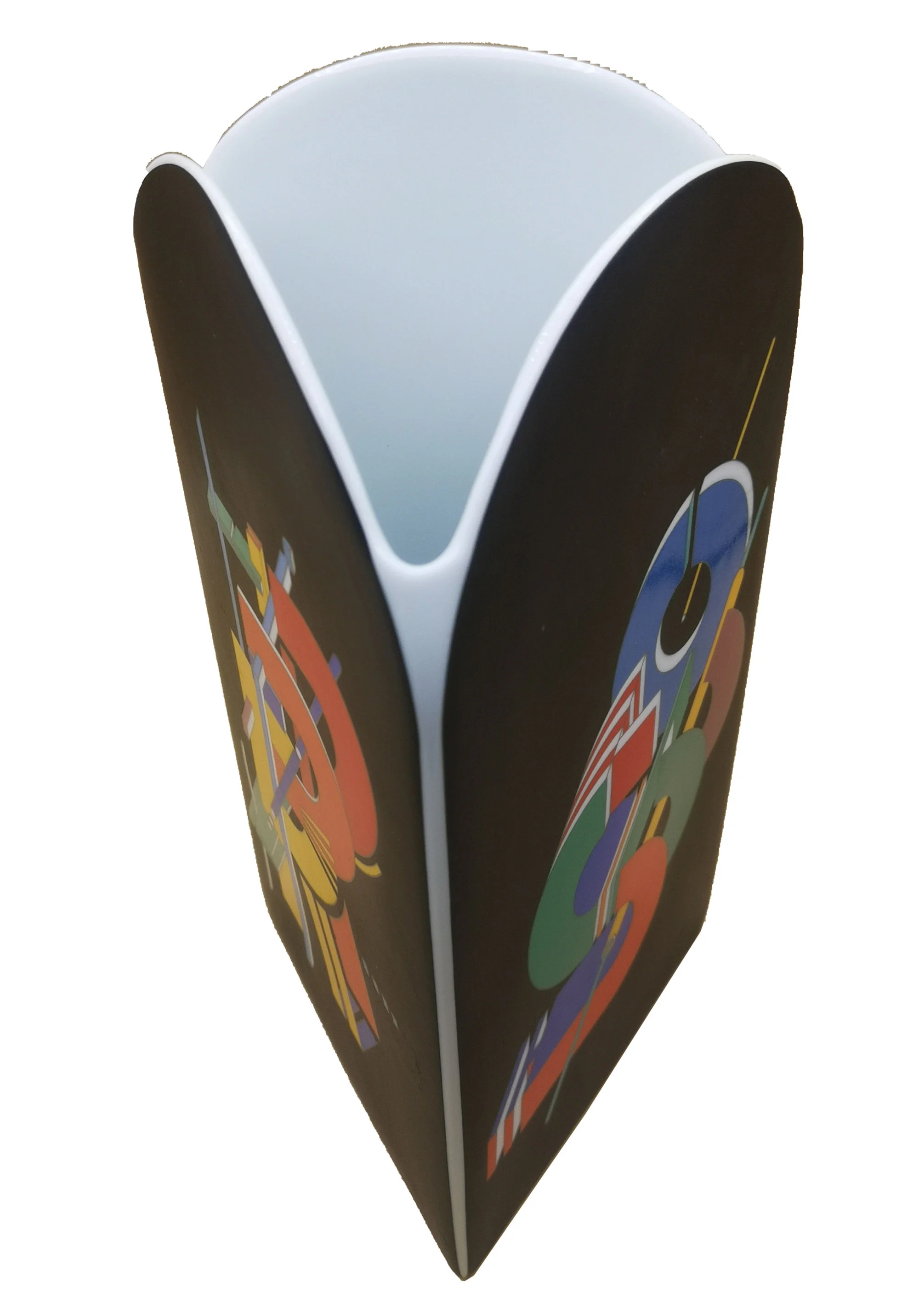 Rosenthal Designervase Marcello Morandini Alphabet – Ikonische Porzellanvase der 80er Jahre 28 cm - schwarz - Buchstabe R+S 3
