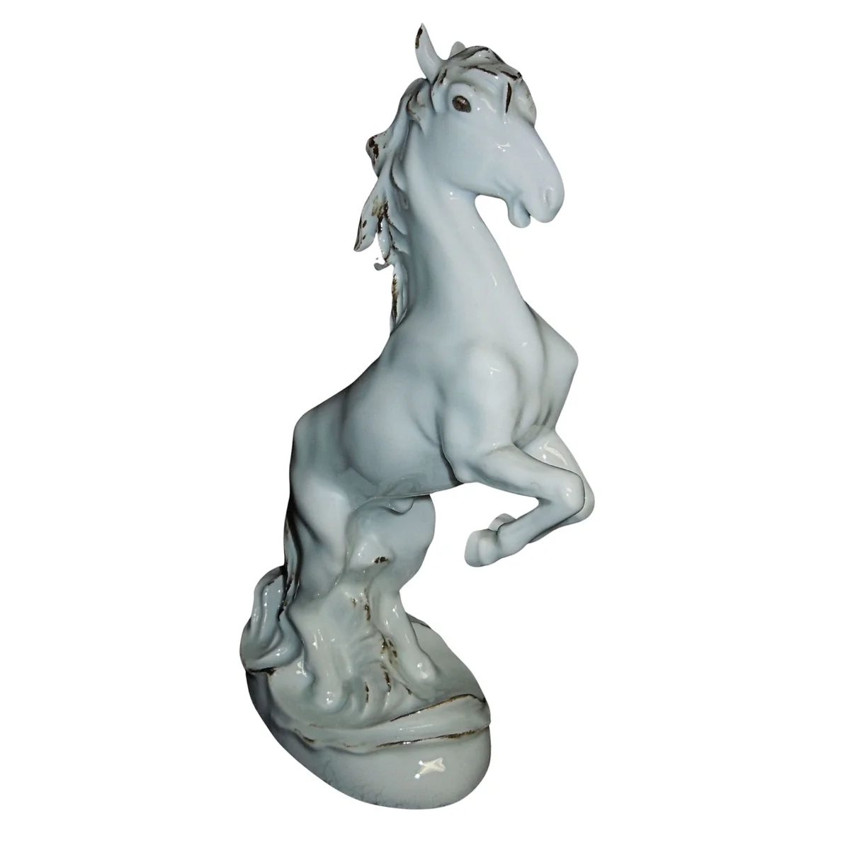 Antike Karl Ens Pferde Skulptur aus Porzellan – Modell 6031, Aufsteigender Wallach, ca. 25 cm