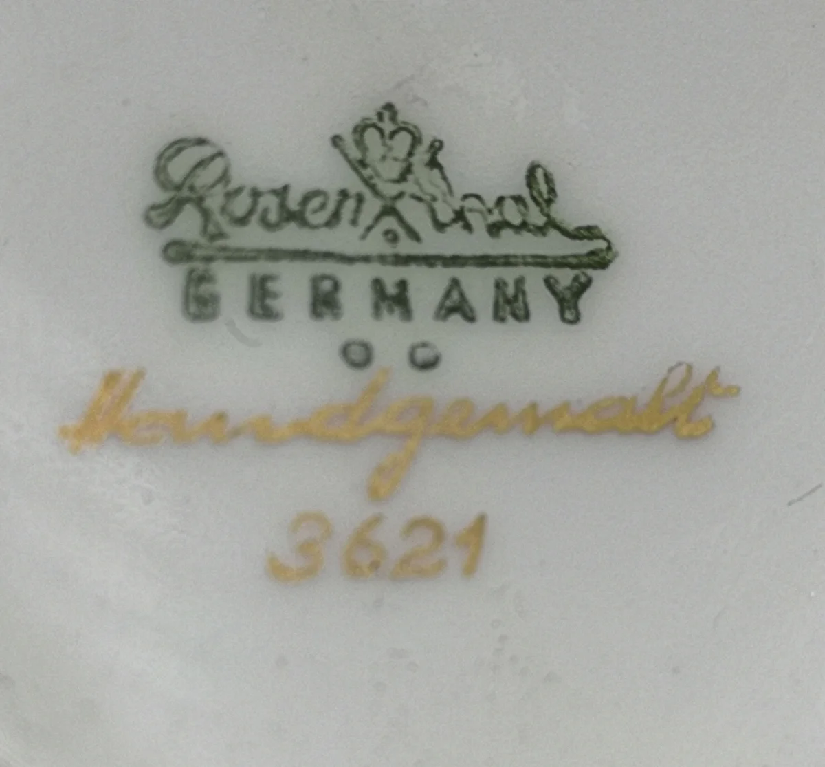 Rosenthal Romanze in Dur  3tlg. Set handbemalt in Gold