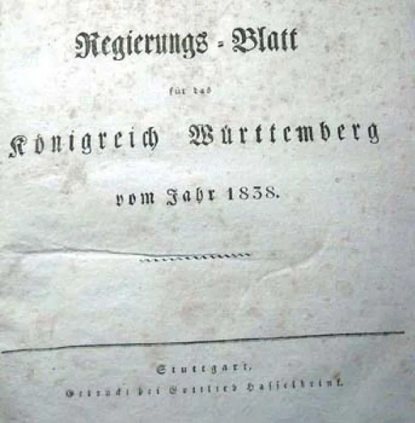 Württembergisches Regierungsblatt gebunden von 1827