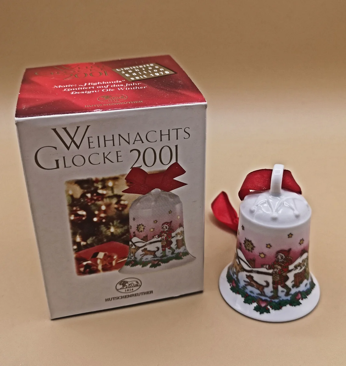 SAMMELEDITION Hutschenreuther Weihnachtsglocke 2001 Ole Winther
