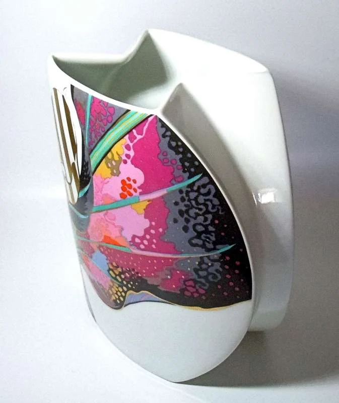 Rosenthal DesignVase Taurus von J.V.D.Vaart, + Brigitte Doege Calla Lily - Rarität 20 cm