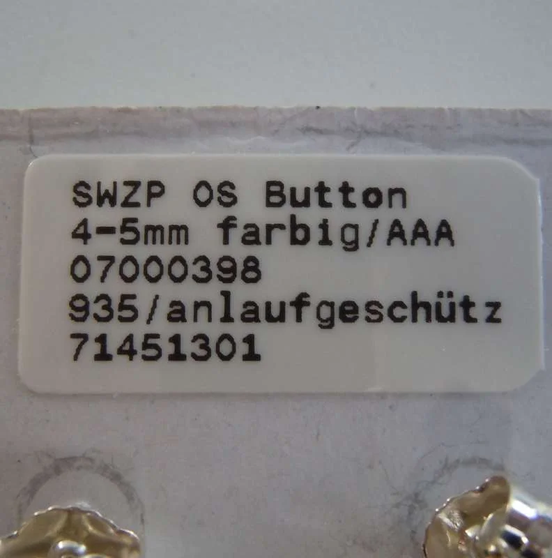 Paar Ohrstecker Süßwasser Zuchtperle 935 Silber  #10/ 4-5 mm / silber 1
