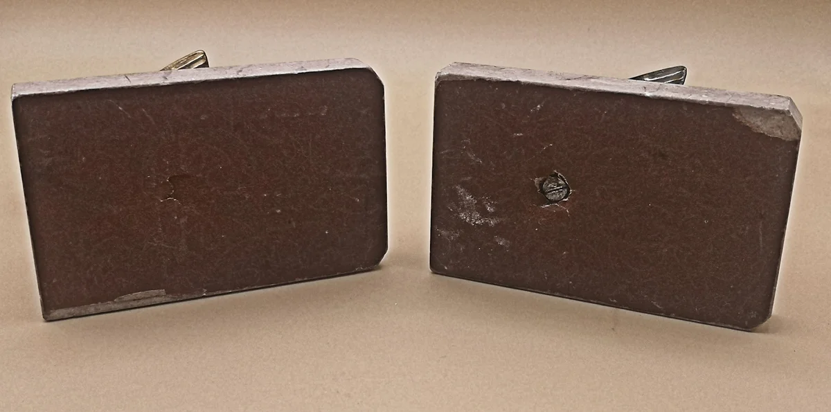Paar Buchstützen Gockel auf Marmor um 1920