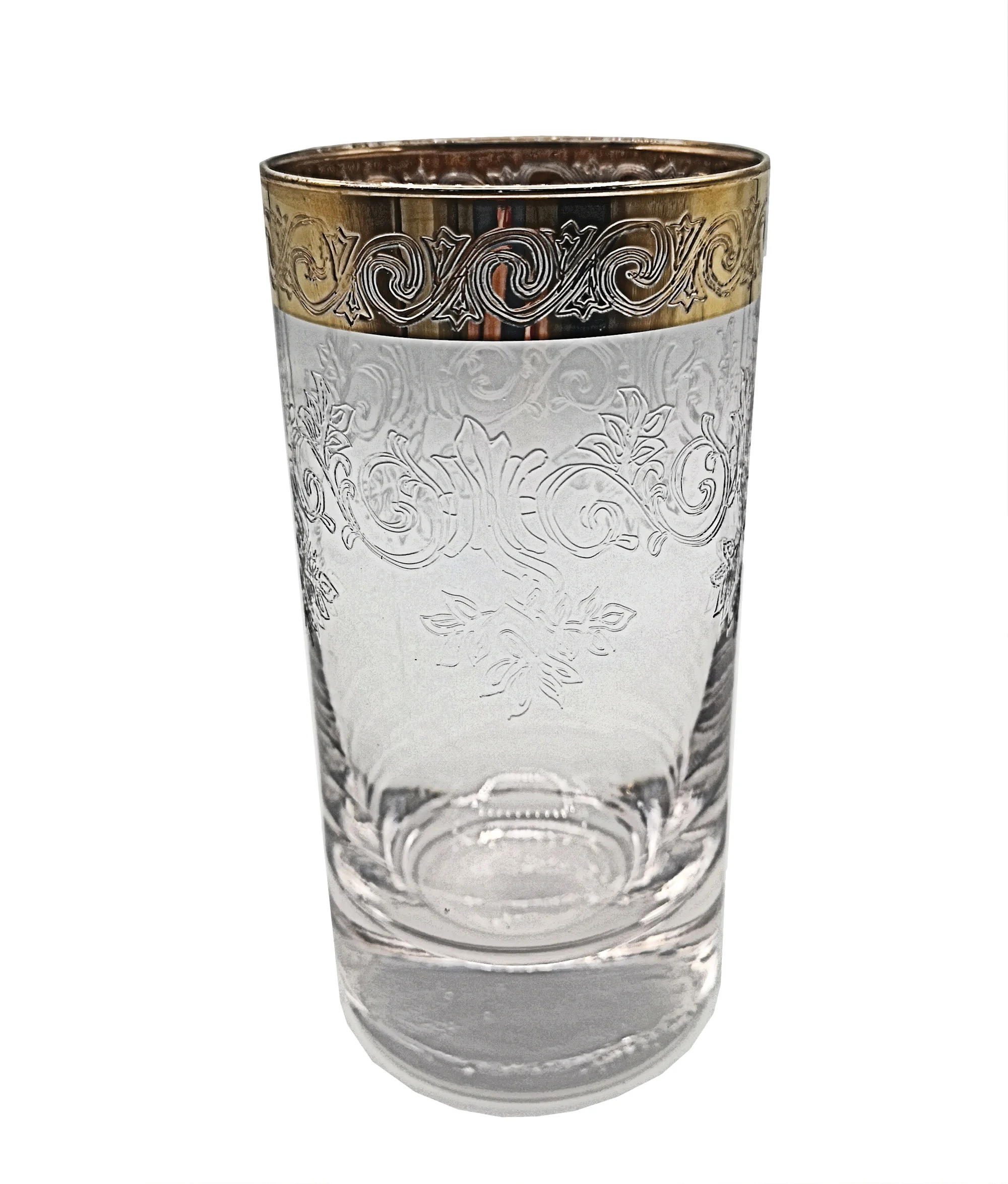 Glamouröse Murano Medici Goldrandgläser Wasser / Longdrink Glas 4