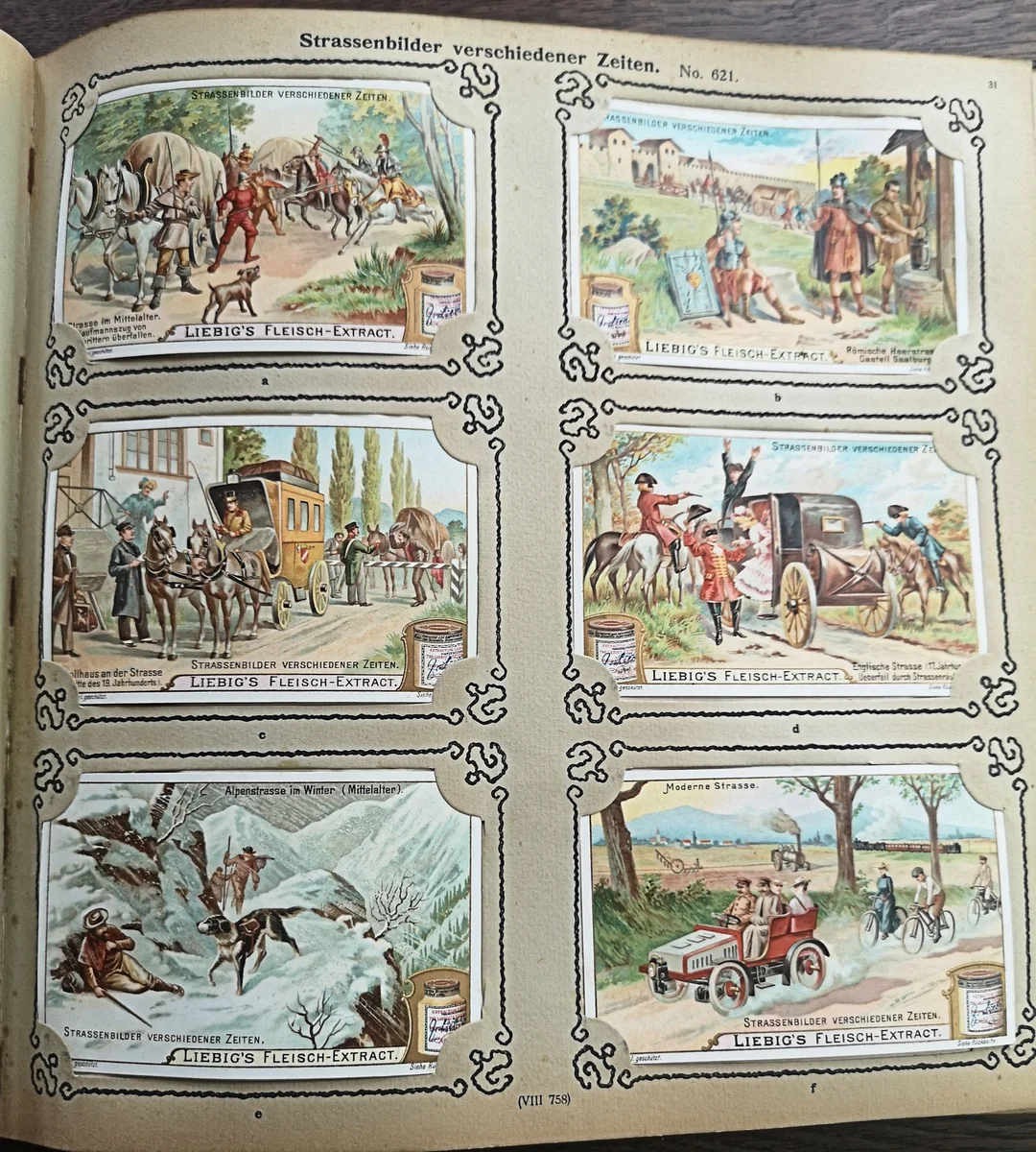 Liebig Sammelbilderalbum der Jahre 1904 - 1906 mit 630 Bilder