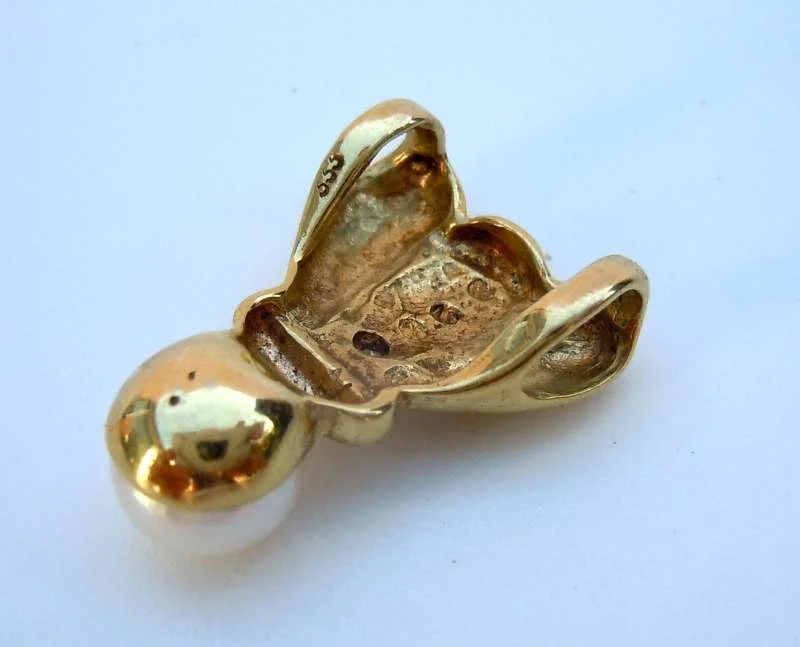 Perlenanhänger aus 333 Gold – edler Schmuck mit echter Perle, handgefertigt & neuwertig